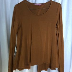 Cozy Back Slit Long sleeve tee